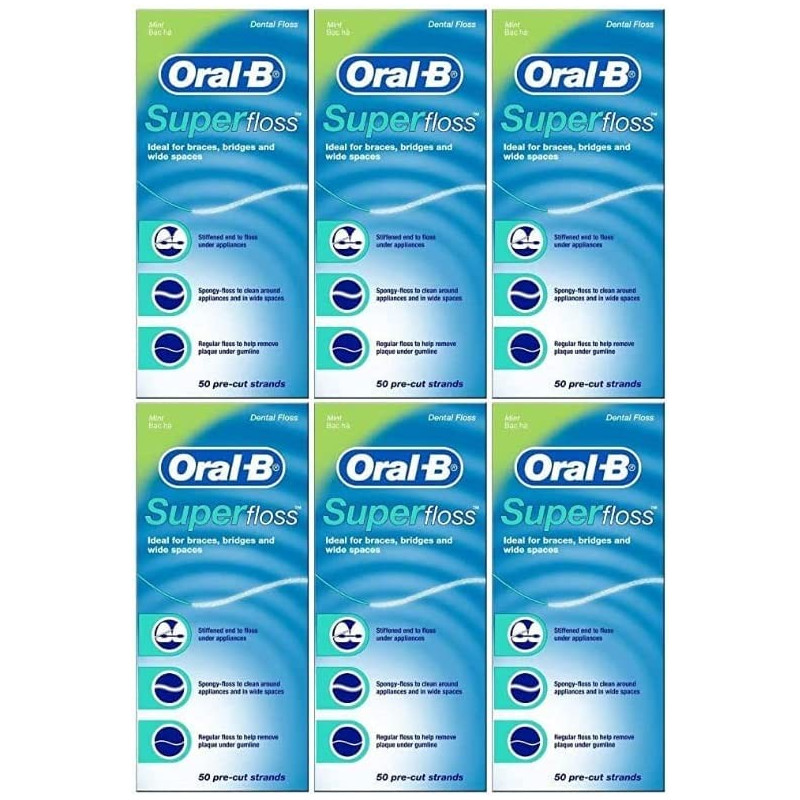 ORAL-B SUPER FLOSS. 6 x 50 hil