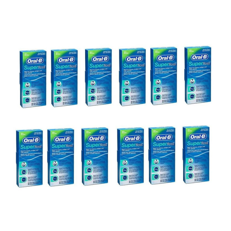 ORAL-B SUPERFLOSS. 12 x 50 hil