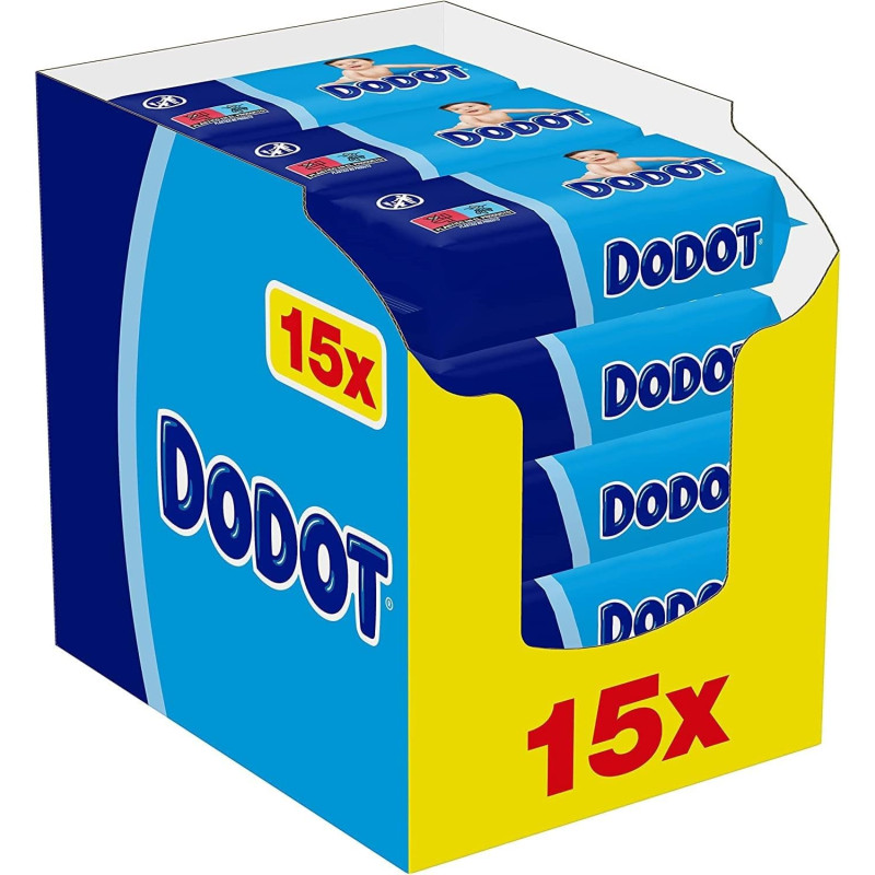 TOALLITAS DODOT. PACK: 15x64 toallitas. TOTAL 960 toallitas.