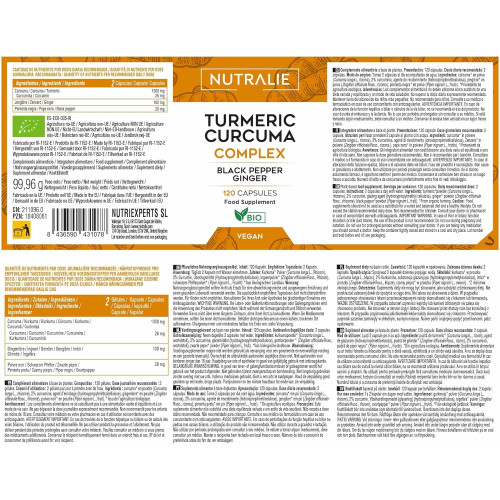 NUTRALIE TURMERIC CURCUMA COMPLEX 120 CAPSULAS