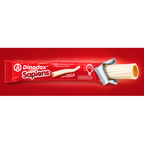 DINADAX SAPIENS 1 BARRITA SABOR COLA 22G PARA LA MEMORIA Y CONCENTRACION