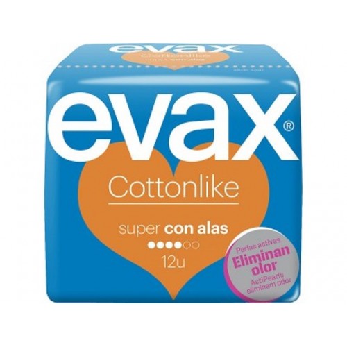 EVAX COMPRESAS COTTONLIKE SUPER CON ALAS 12UD