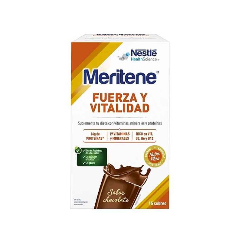MERITENE CHOCOLATE FUERZA Y VITALIDAD 15 SOBRES
