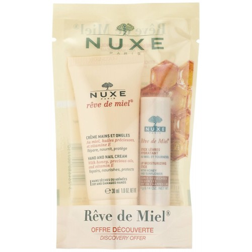 NUXE  CREMA MANOS REVE DE MIEL+STICK LABIAL PACK