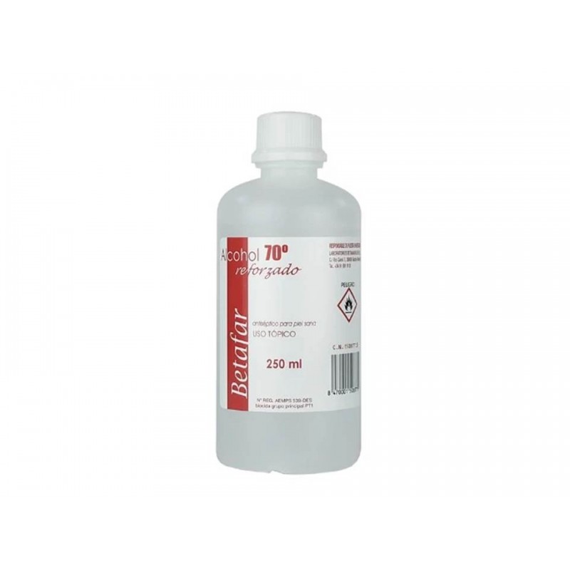ALCOHOL 70º BETAFAR 1 FRASCO 250 ML