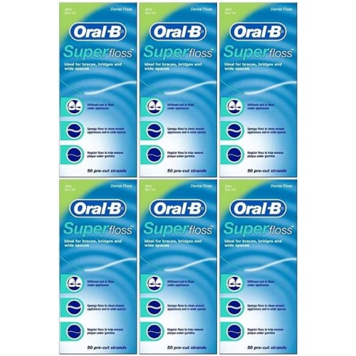 ORAL-B SUPER FLOSS. 6 x 50 hil