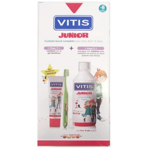 VITIS JUNIOR TUTTI FRUTTI PACK COLUTORIO+PASTA R
