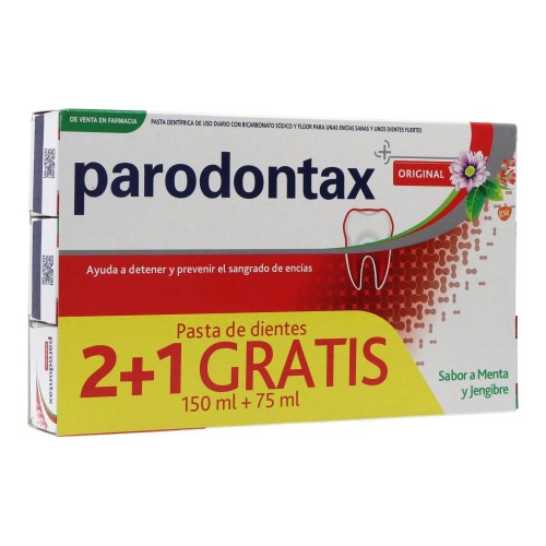 PARODONTAX ORIGINAL 2+1 UNIDAD 75 ML SABOR MENTA