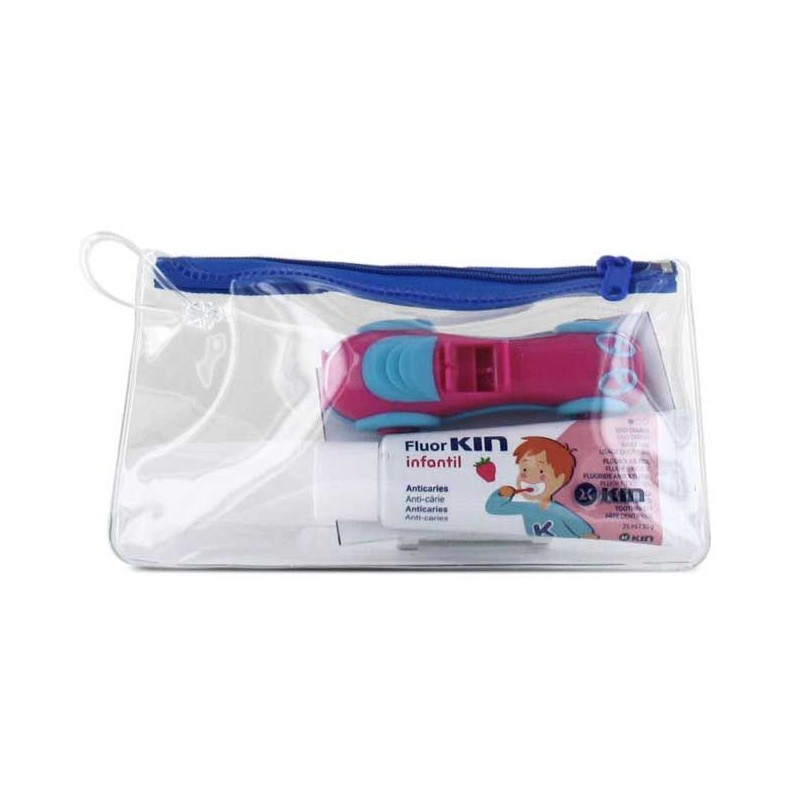 FLUOR KIN INFANTIL VIAJE  BOLIDO + PASTA DENTI
