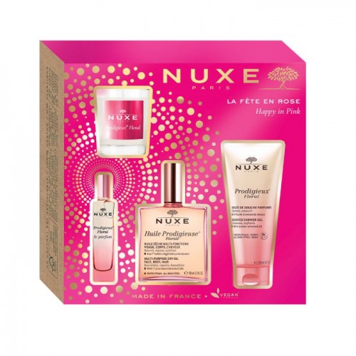 NUXE COFRE PRODIGIEUSE HUILE 100ML+CR+GEL+VELA