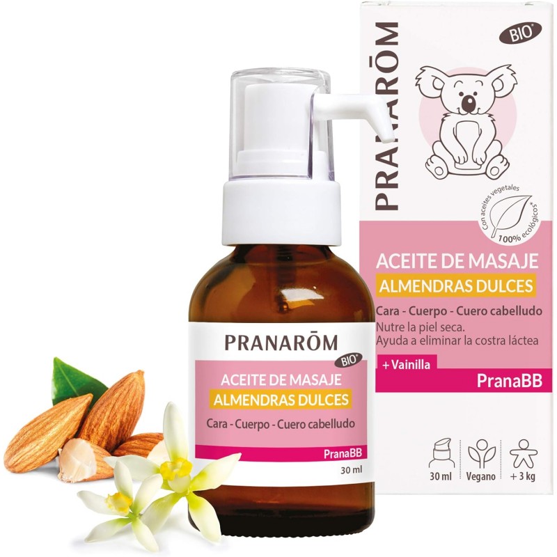 PRANABB ACEITE MASAJE ALMENDRAS DULCES BIO 30 ML